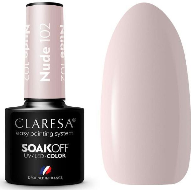 Claresa - Nude 102 - UV/LED Gellak - 5ml - Lavendel