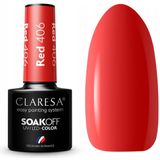 Claresa - 406 RED - Nagellak - 5 ml - Hoogwaardige Kwaliteit - Made in EU