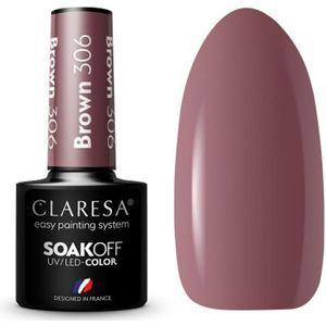 Claresa uv/led gellak 5ml brown 306 classic look