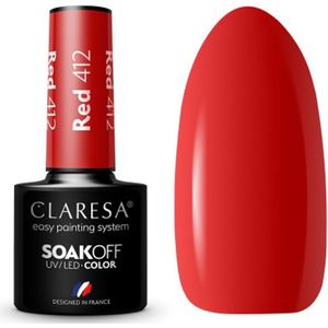 Claresa SoakOff UV/LED Color Take Me To The River Gel Nagellak Tint Red 412 5 g