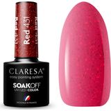 Claresa - SoakOff UV/LED Color - Gel Nagellak - Kleur Rood - 5 g