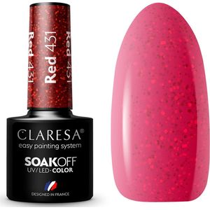 Claresa - SoakOff UV/LED Color - Gel Nagellak - Kleur Rood - 5 g
