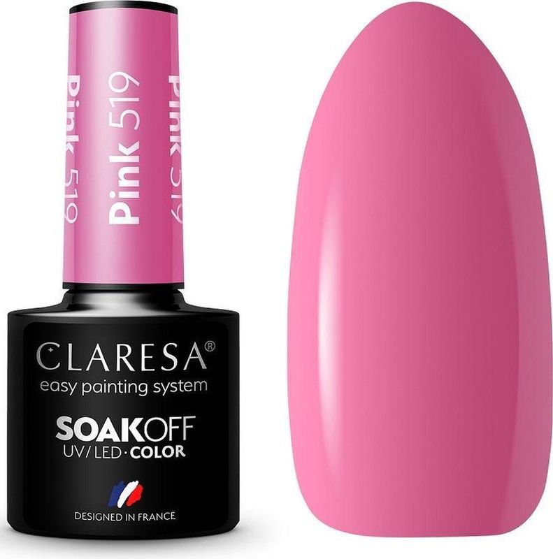 Claresa - SoakOff UV/LED Color - Gel Nagellak - Pink 519 - 5 g