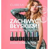 Claresa uv/led gellak 5ml full glitter 4 cool pink