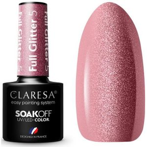 Claresa - Full Glitter 5 - Gellak - Warm Roze - 5ml