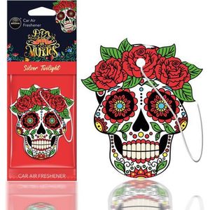 AROMA Dia de los Muertos Auto Luchtverfrisser Stoere Schedel - Silver Tattoo