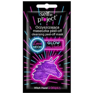 Selfie Project Gezichtsmaskers Peel-Off Maskers #Glow In VioletReinigend neon peel-off-masker