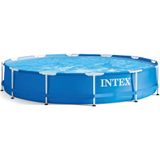 Intex opzetzwembad - Ø366 cm - blauw - incl reparatiekit & zeil