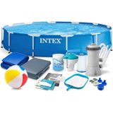 Intex opzetzwembad - 305x76cm - blauw - accessoires oa. filterpomp & bal