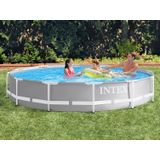 Intex opzetzwembad - 366x76 cm - grijs - accessoires, filterpomp & bal