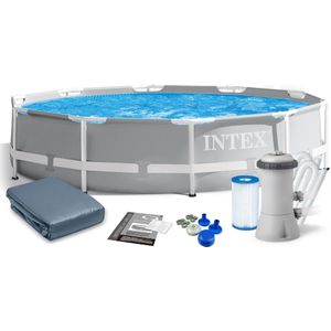 Intex opzetzwembad - 366x76cm - filterpomp & accessoires - grijs