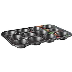 Galicja Muffinvorm ideaal – muffinvorm blik – muffinbakvormen – cupcake-bakvorm – muffinbakplaat – muffinbakvormen plaatstaal – bakvorm voor muffins – muffinbakvorm – 35 x 26,5 cm