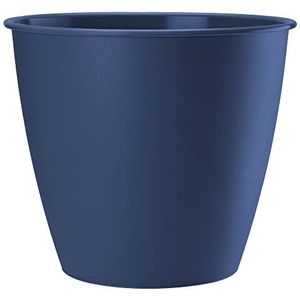 VERDENIA Azalia Pot de fleurs léger pour balcon - Pot décoratif pour plantes d'intérieur et d'extérieur - En plastique - Plusieurs couleurs - Bleu marine - 17 x 15,7 cm
