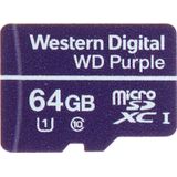 Western Digital Karta paars MicroSDXC 64 GB Class 10 UHS-en/U1 (SD-MICRO-10/64-)