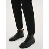 Casual schoenen - Zwart - Herensneakers - Hoogwaardig Leer en Lakleer