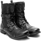Kazar - Biker Boots - Zwart - Hoogwaardig Graanleer - Maat 45 EU