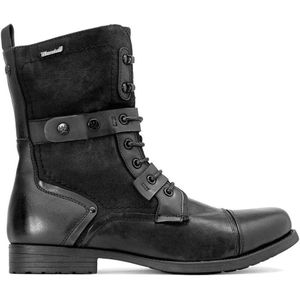 Kazar - Biker Boots - Zwart - Hoogwaardig Graanleer - Maat 45 EU