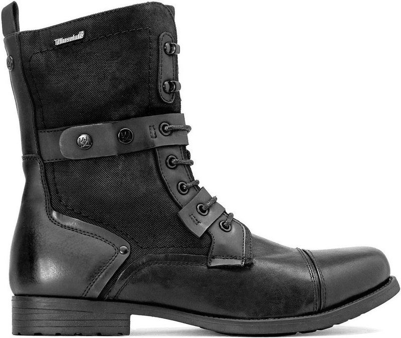 Kazar - Biker Boots - Zwart - Hoogwaardig Graanleer - Maat 45 EU