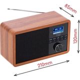 Adler AD 1184 Retro DAB - RDS en FM Radio Afstandsbediening Bluetooth LCD Display