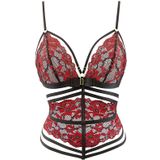 Luxe Bustier Arianna Zwart/rood