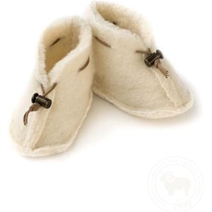 Alwero - Emo - Slofjes - Naturel - 100% Wol - Aan 2 Kanten Te Dragen