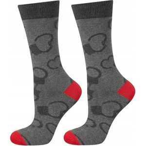 SOXO - Heren Sokken met Handboeien - Maat 40-45 - Grappige Sokken - Uniek Design - Comfortabele Herenkousen - Originele Cadeau Idee - Speelse Sokken voor Mannen