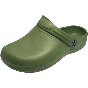 REIS BCLAB LAB Unisex EVA Verstoppen met Dubbele Functie Hielband - Ideaal voor Laboratoria en Apotheken, Kleur: Olijf, Maat: 38