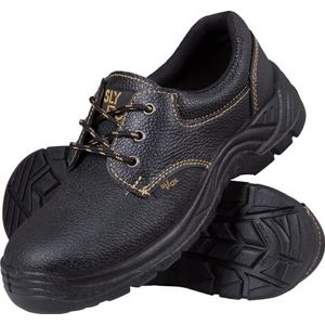 Ogrifox OX-SLX-P-OB werkschoenen voor heren en dames, veiligheidsschoenen, ISO EN20347, zwart/goud, maat 39