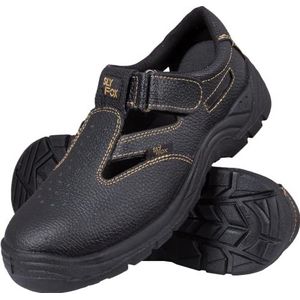 Ogrifox OX-SLX-S-SB Werkschoenen voor heren en dames, sandalen, veiligheidsschoenen, veiligheidsschoenen, ISO EN20345, zwart/goud, maat 38