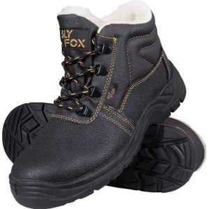 Ogrifox OX-SLX-TO-SB Werkschoenen Voor Heren en Dames Veiligheidsschoenen met schapenvacht geïsoleerd Veiligheidsschoenen ISO EN20345 Zwart -Goud Maat, 36 EU