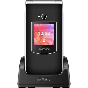 MP myPhone myPhoneRumba 2 mobiele telefoon met 2,4 inch kleurendisplay zonder contract met grote knoppen en camera, noodoproepknop, laadstation, frontdisplay, MP3, lamp