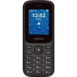 myPhone 2220 Telefoon met brede toetsen, kleurenscherm, 1,77 inch batterij 600 mAh zaklamp, MP3-radio, dual sim, bluetooth, mobiele telefoon voor ouderen, verlichte toetsen, zwart, telefoon