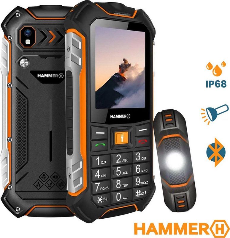 Hammer - H Boost LTE - Mobiele Telefoon - Zwart - 3500 mAh Mega Accu - Waterdicht IP68 - Schokbestendig