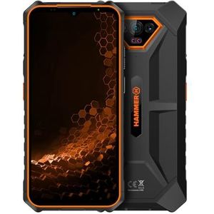 Hammer Iron V smartphone zonder contract, robuust, waterdicht, dual-sim, krachtige batterij 6320 mAh, 50 MP camera met nachtzichtsensor, oranje ​