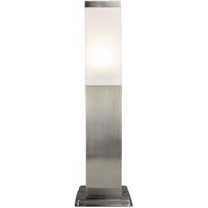 Moderne zilveren tuinpaal | 45cm | E27 fitting | Morena
