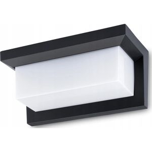 Buitenlamp wandlamp LVT - aluminium antraciet zwart - wit mat kunststof - ip44 - 2xE27