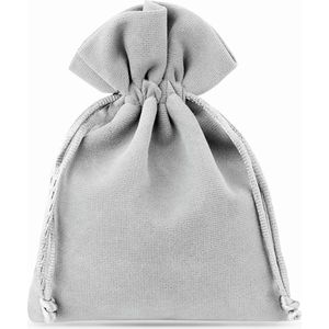 Luxe Sieradenzakjes Fluweel | 10 Grijze Velours Bewaarzakjes 6x8 cm | Premium Geschenkzakjes voor Sieraden | Professionele Juwelen Verpakking