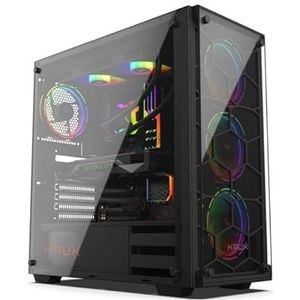 Krux - Leda - PC-behuizing - Zwart - Materiaal: Staal