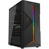 Krux - Astral - PC-behuizing - Zwart - Stijlvol Ontwerp - Flexibel voor Moederbordformaten