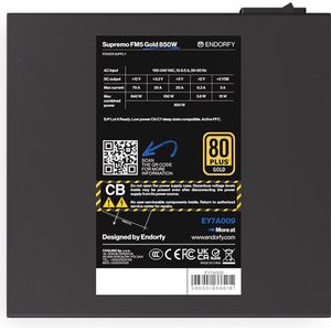 Endorfy - Supremo FM5 Gold - PC-Voedingseenheid - Zwart - 850W