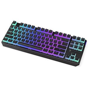 ENDORFY Thock TKL Rode Draadloze Pudding, Kailh Box rode lineaire schakelaars, draadloos toetsenbord PBT Pudding Keycaps 2,4 GHz en Bluetooth, TKL 80% mechanisch toetsenbord, QWERTY-lay-out | EY5A119
