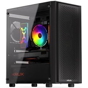 Krux - Scor (KRXD002) - PC Behuizing - Zwart - Mini Tower - Ondersteunt Micro ATX en Mini-ITX