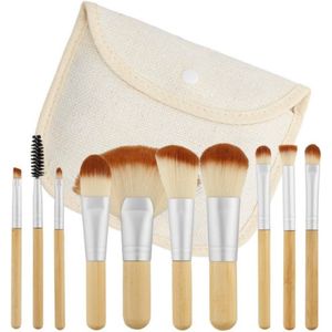 Make-up Brush Set Bamboo - 10pcs