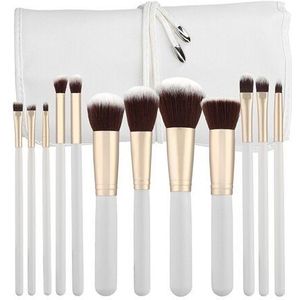 Luxe Make-up Brush Set Wit - 12 pcs