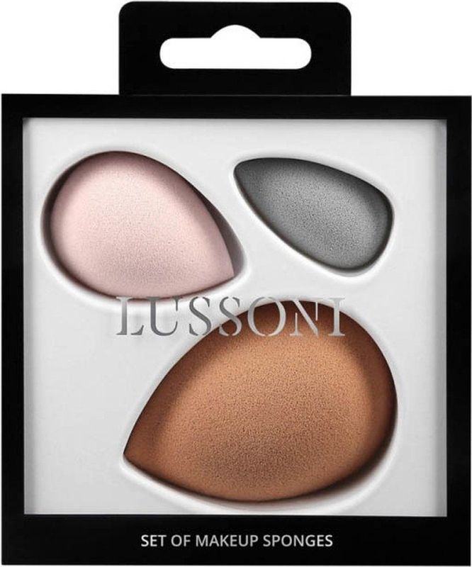 Lussoni - Raindrop Sponges - Make-up Spons - Latexvrij - Set van 3