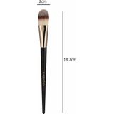 KASHOKI - Flat Foundation Brush - Make-up Accessoire - Zwart - Synthetisch