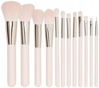 MIMO - Penselenset - Lichtroze - 12-delig - Inclusief Oogschaduw en Blending Penseel