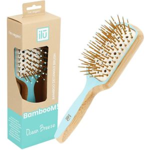 ilū - Bamboom! Haarborstel - Turquoise - Bamboe - Mini