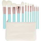 MIMO - Penselenset - Turquoise - 12-delig - Inclusief Pouch