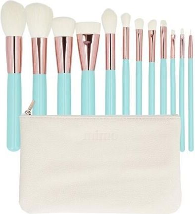 MIMO - Penselenset - Turquoise - 12-delig - Inclusief Pouch
